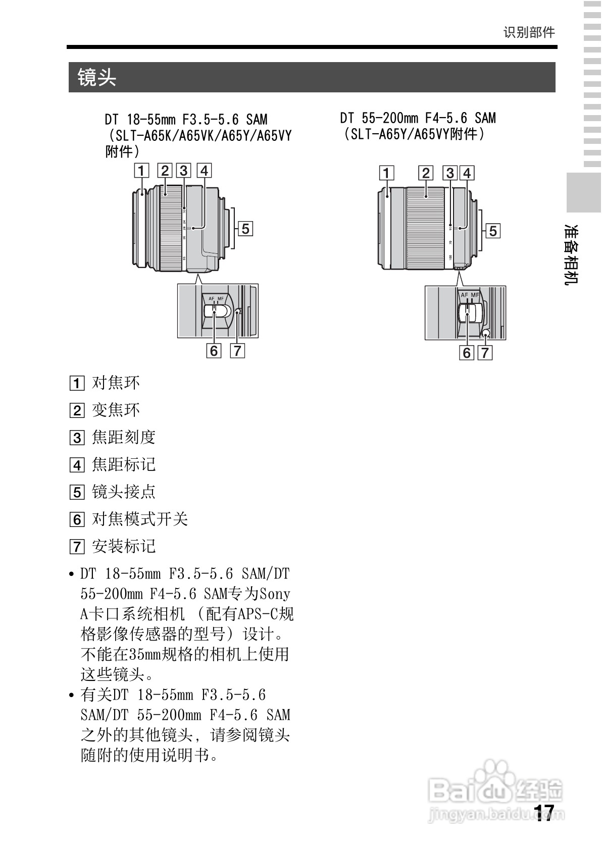 索尼SLT-A65数码摄像机使用说明书:[2]