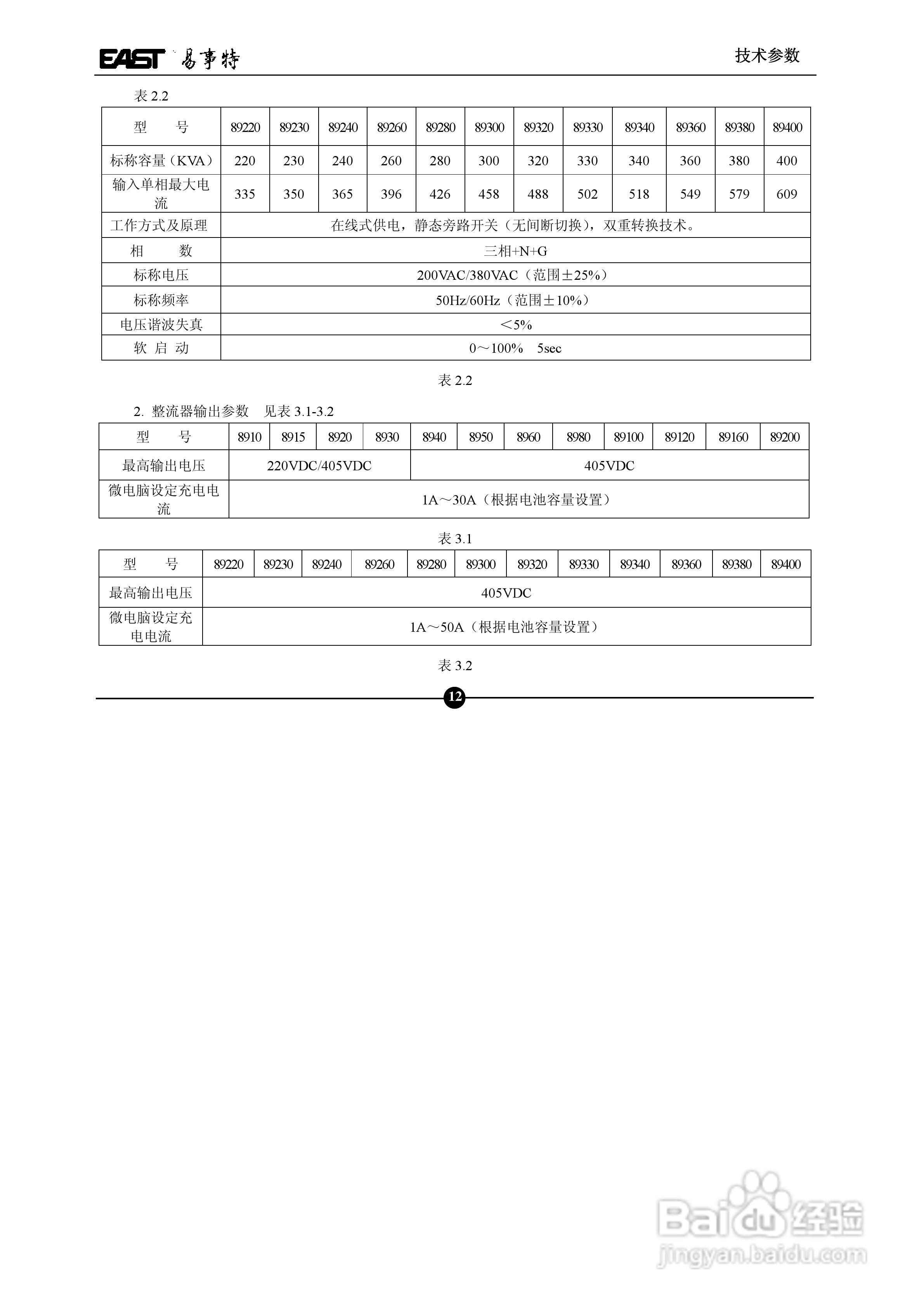 易事特EA890系列UPS电源说明书:[2]