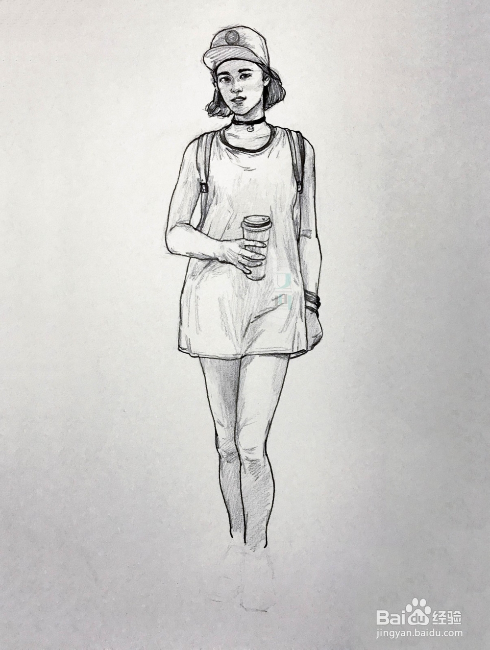 速写教程 | 正面站姿小姐姐