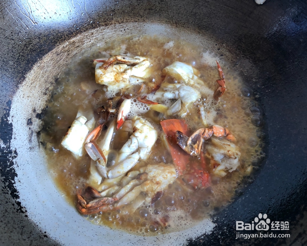 自己做炒梭子蟹海鲜美食