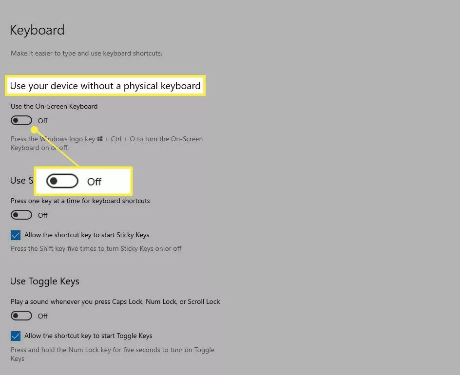 如何在Windows 10中打开或关闭屏幕键盘