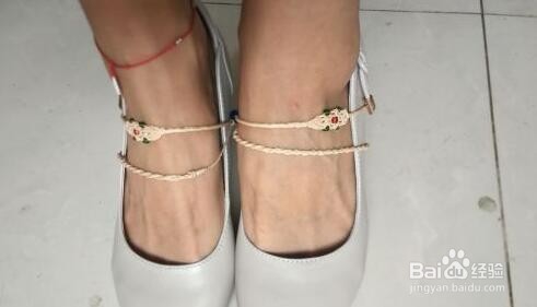 给高跟鞋做鞋带教程