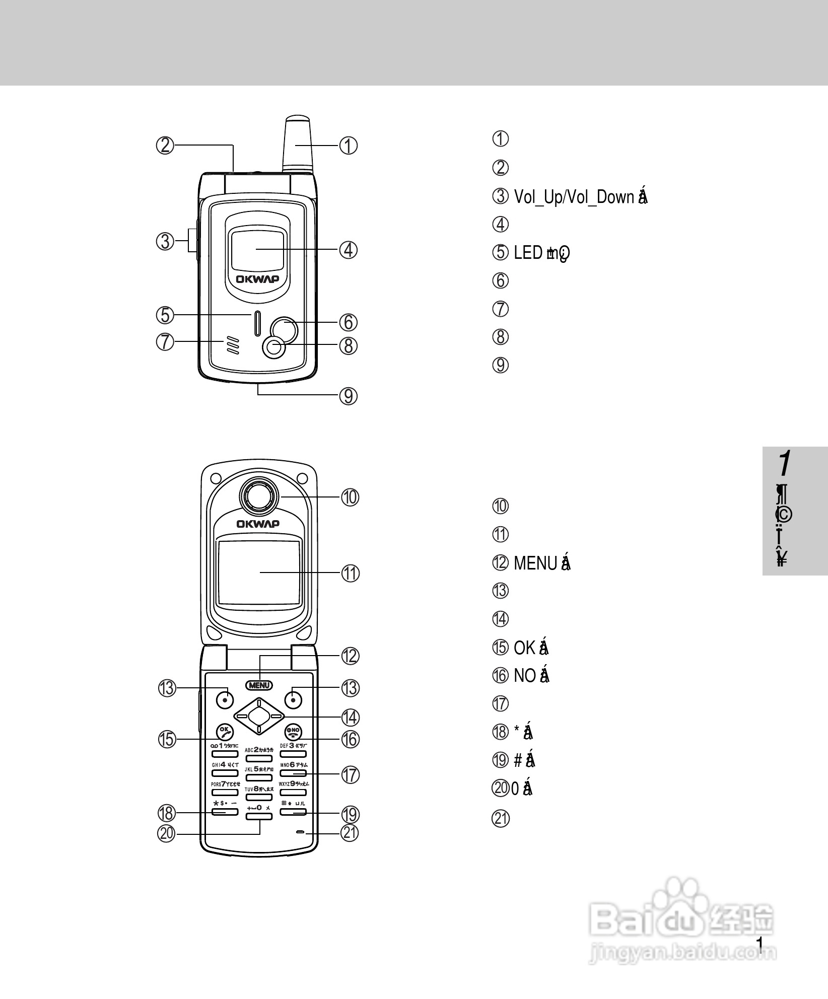 OKWAP A265手机说明书:[1]