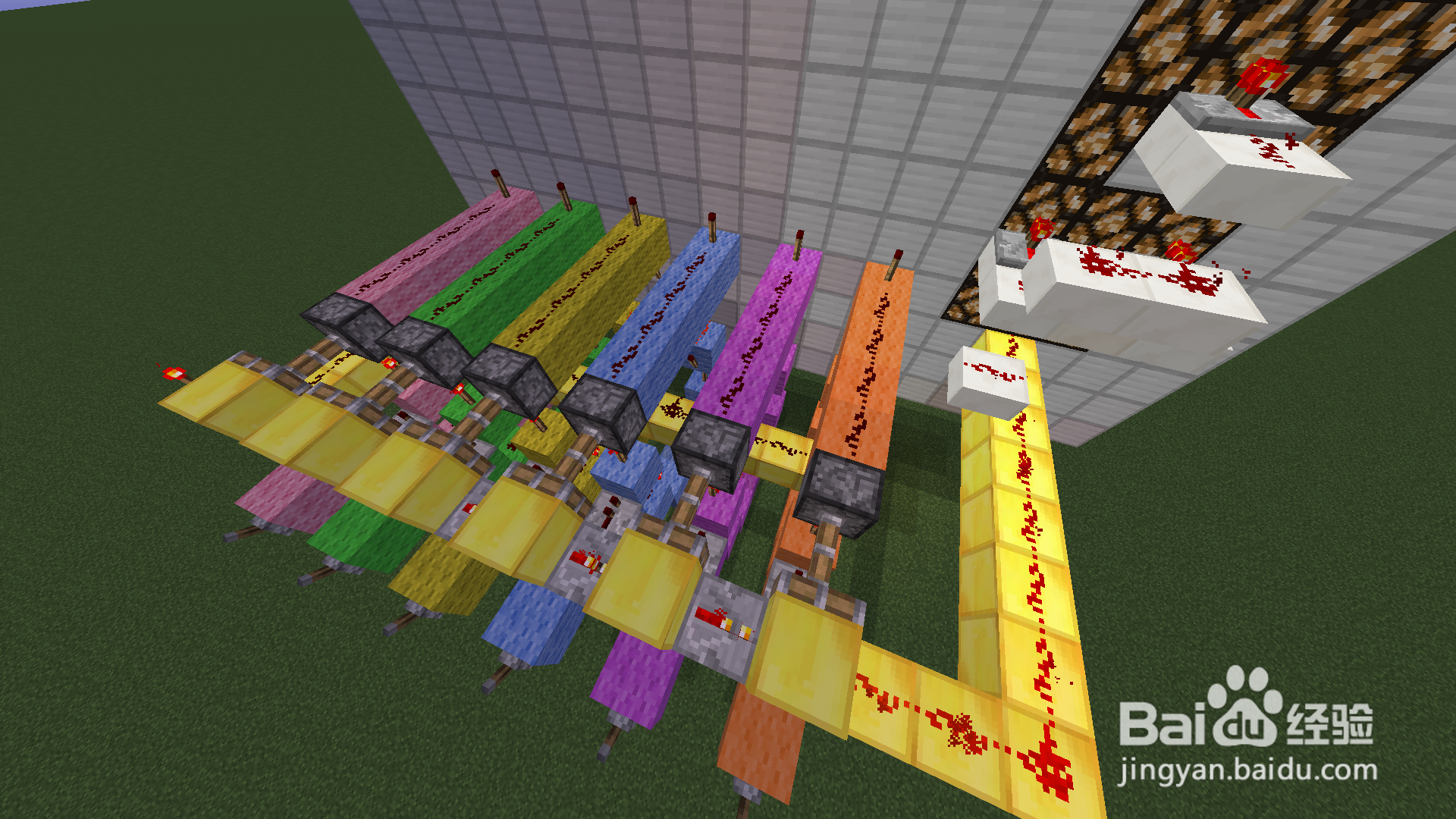 我的世界制作全单键控制密码门(1.7)