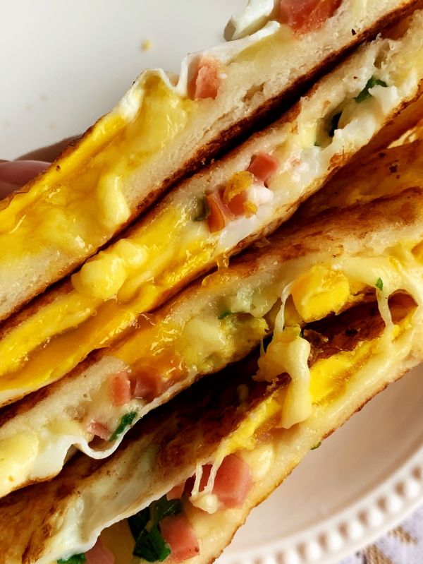 流心芝士火腿三明治