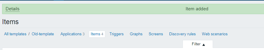 如何在zabbix的模板中增加条目？