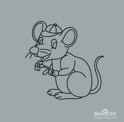如何手工画可爱的老鼠简笔画?