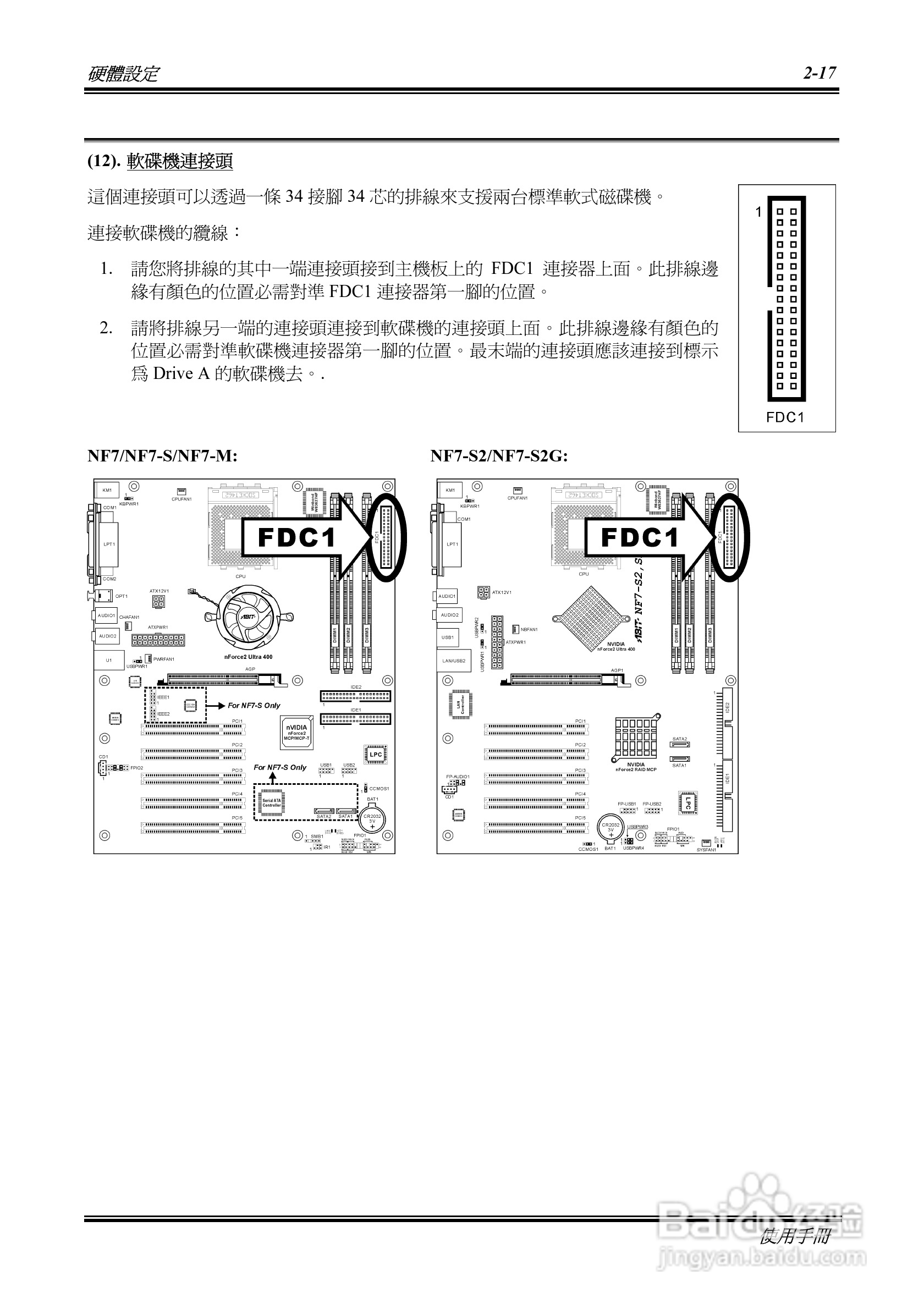升技NF7系列主板使用手册说明书:[3]