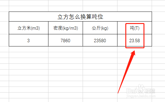 立方怎么换算吨位
