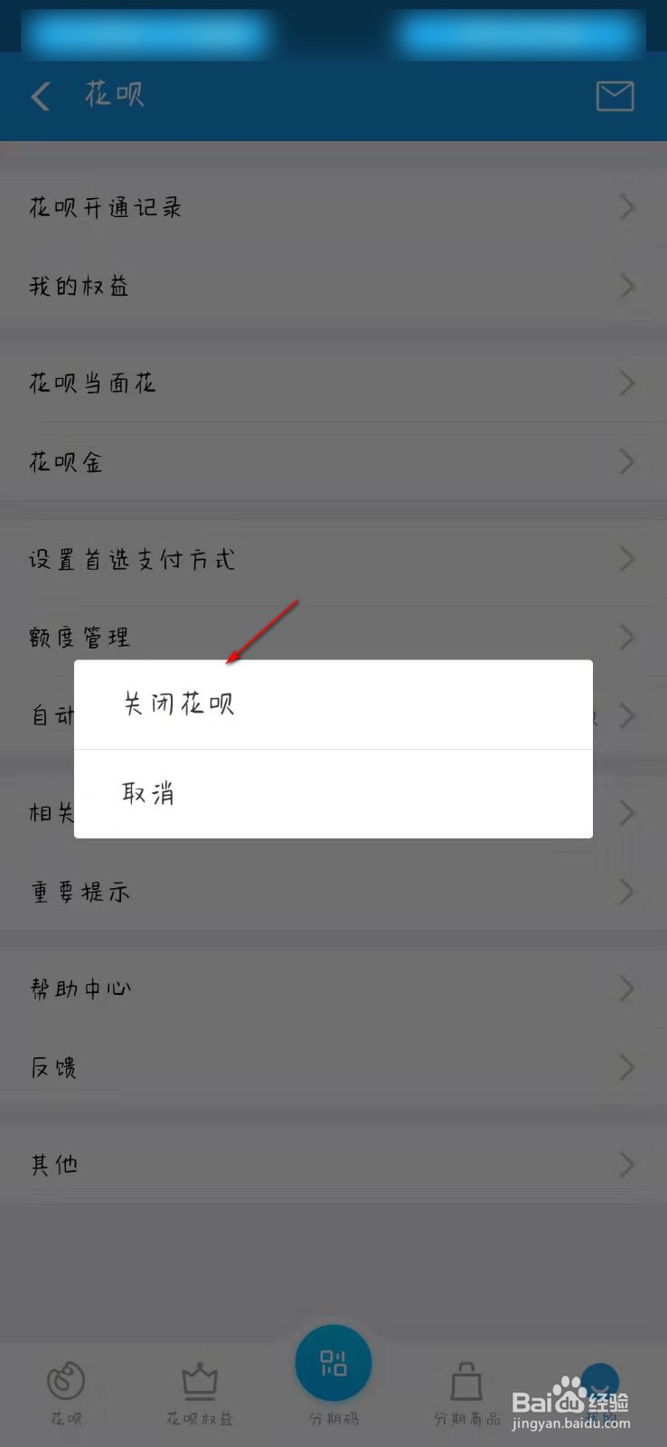 怎样删除花呗历史账单