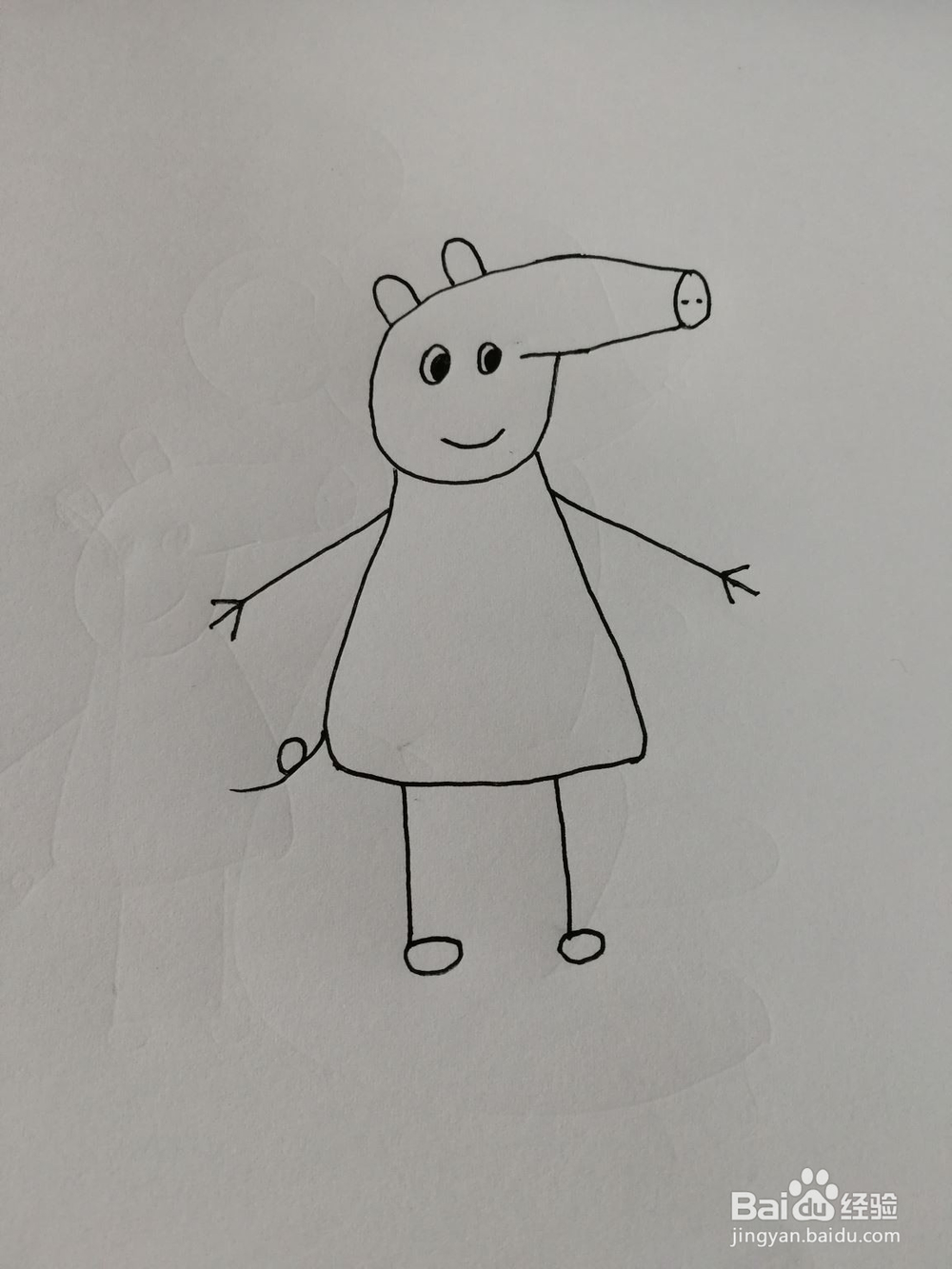 简笔画(3)——小猪佩奇