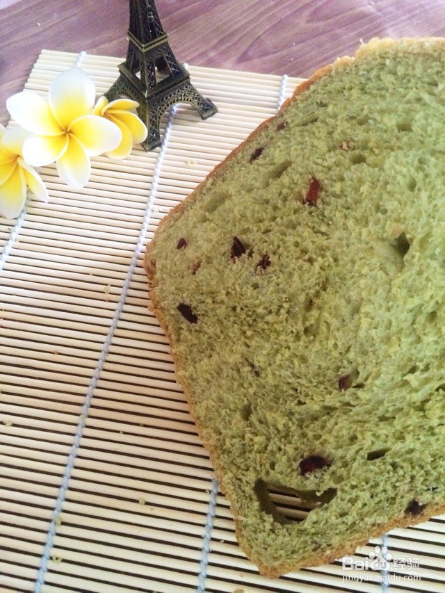 抹茶蔓越莓吐司的做法