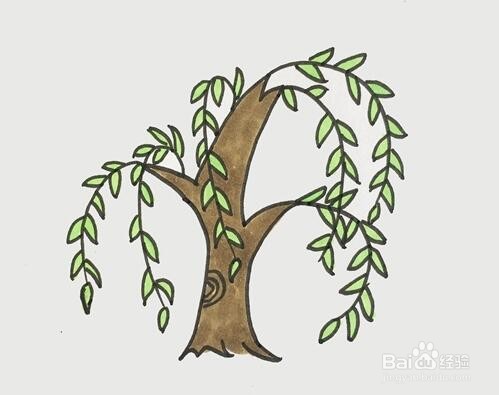 柳树的简笔画可以怎么画?