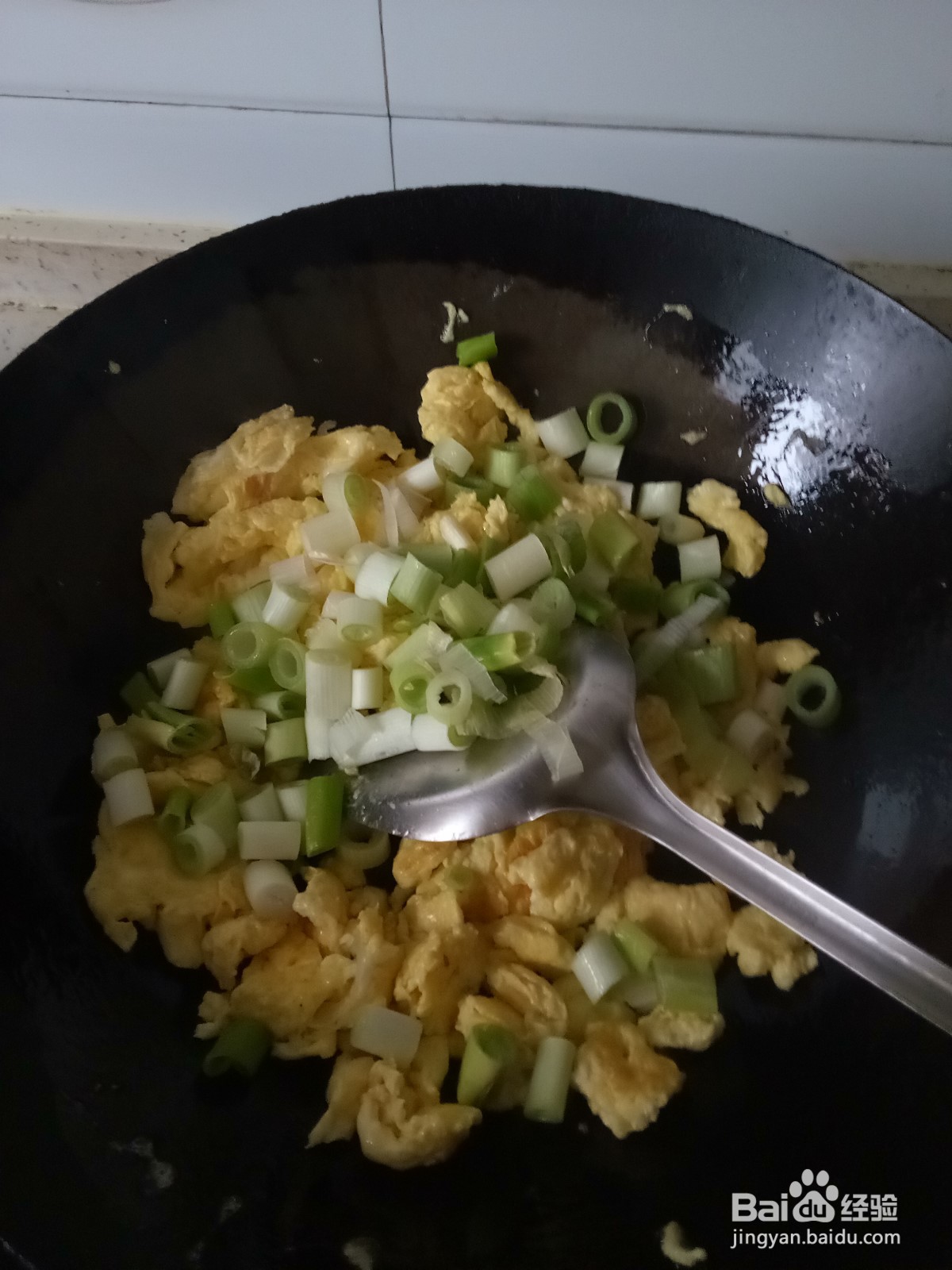 大葱鸡蛋酱炒生菜