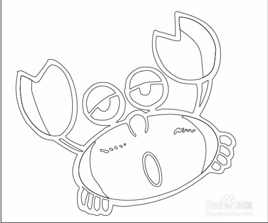 螃蟹简笔画设计