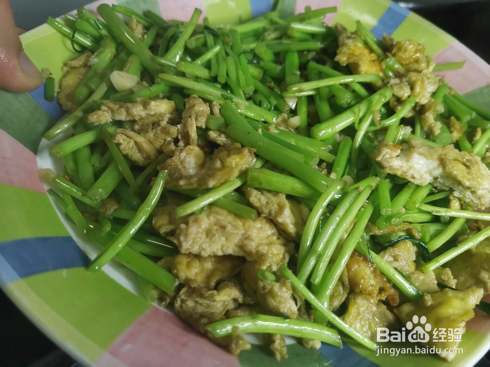 茼蒿段炒鸡蛋