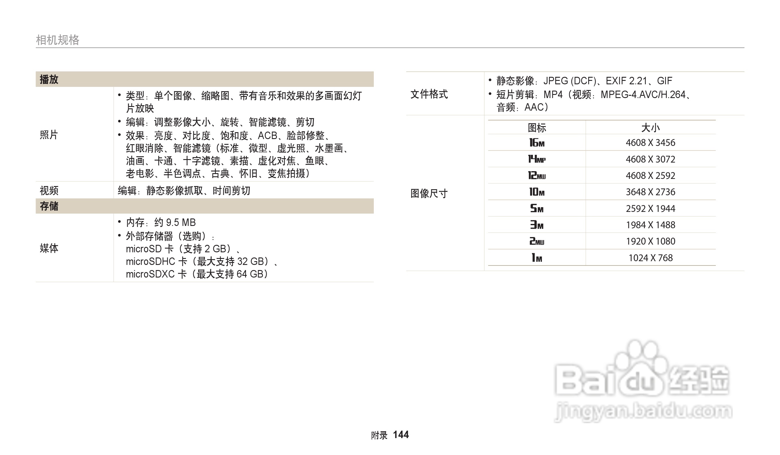 三星WB32F数码相机说明书:[15]