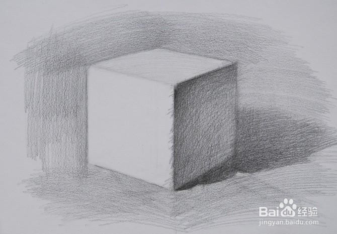 素描几何体正方体画法步骤图