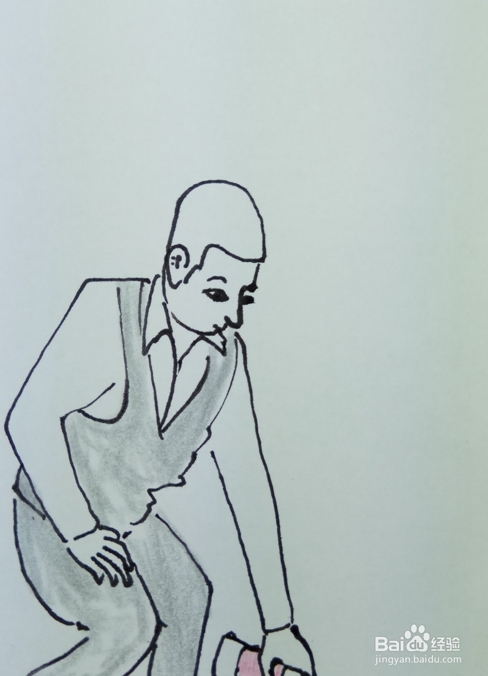 怎样画简笔画“捡起一个瓶子来”？