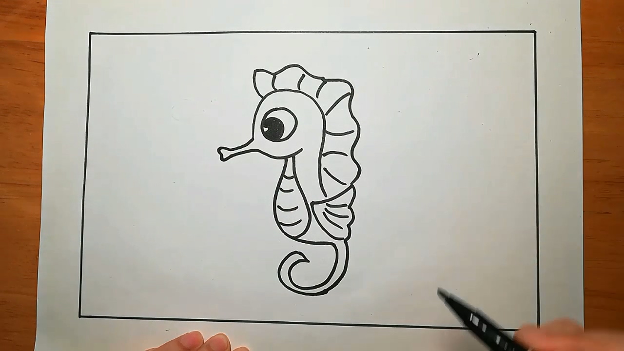 如何画海马简笔画