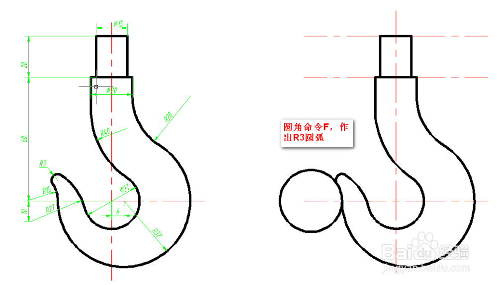 CAD如何绘制吊钩？