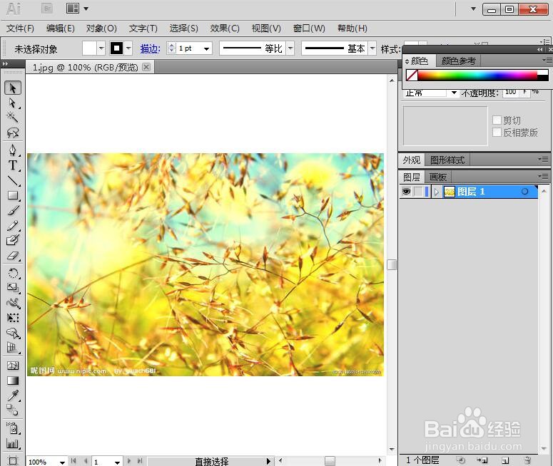 如何在AI2018中给图片添加画布纹理化滤镜