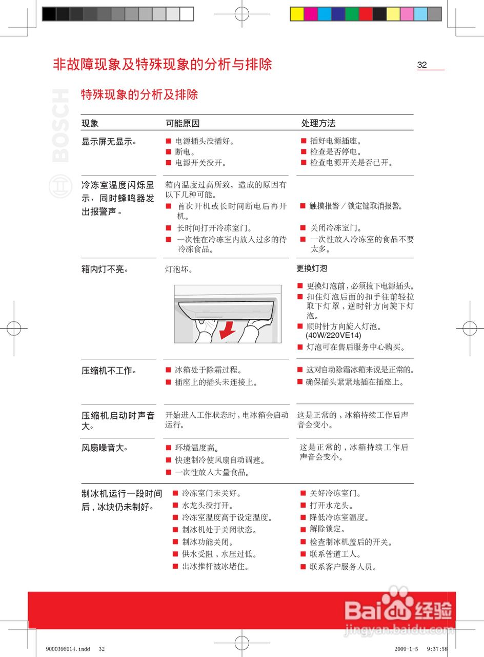 博世KAD62S50TI双开门家用电冰箱使用说明书:[4]