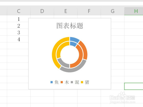 wps表格圆环图如何调整圆环大小