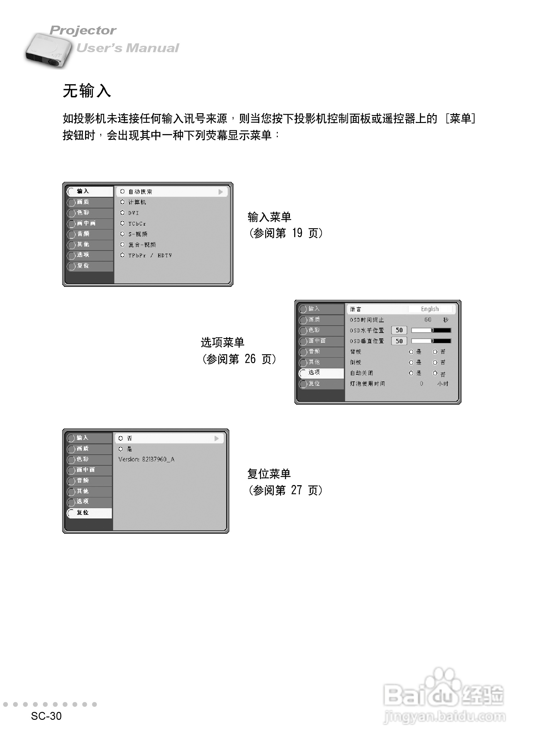丽讯Vivitek L618V投影机说明书:[3]