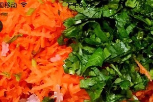 油炸胡萝卜香菜鸡蛋素菜丸子做法教程