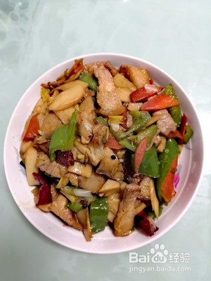 杏鲍菇炒肉片的做法
