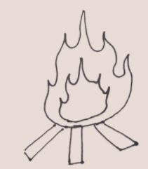 手绘火堆简笔画