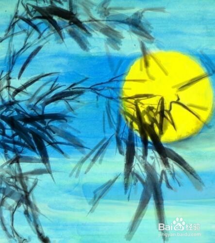 国画小写意月亮怎么画