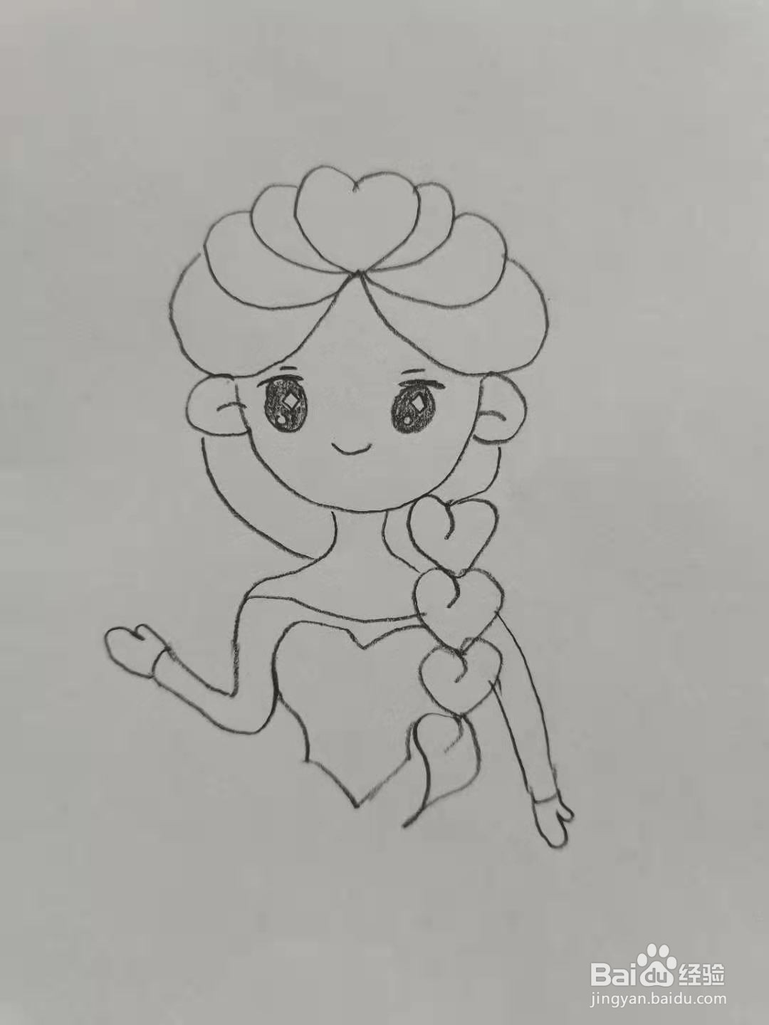 艾莎公主怎么画