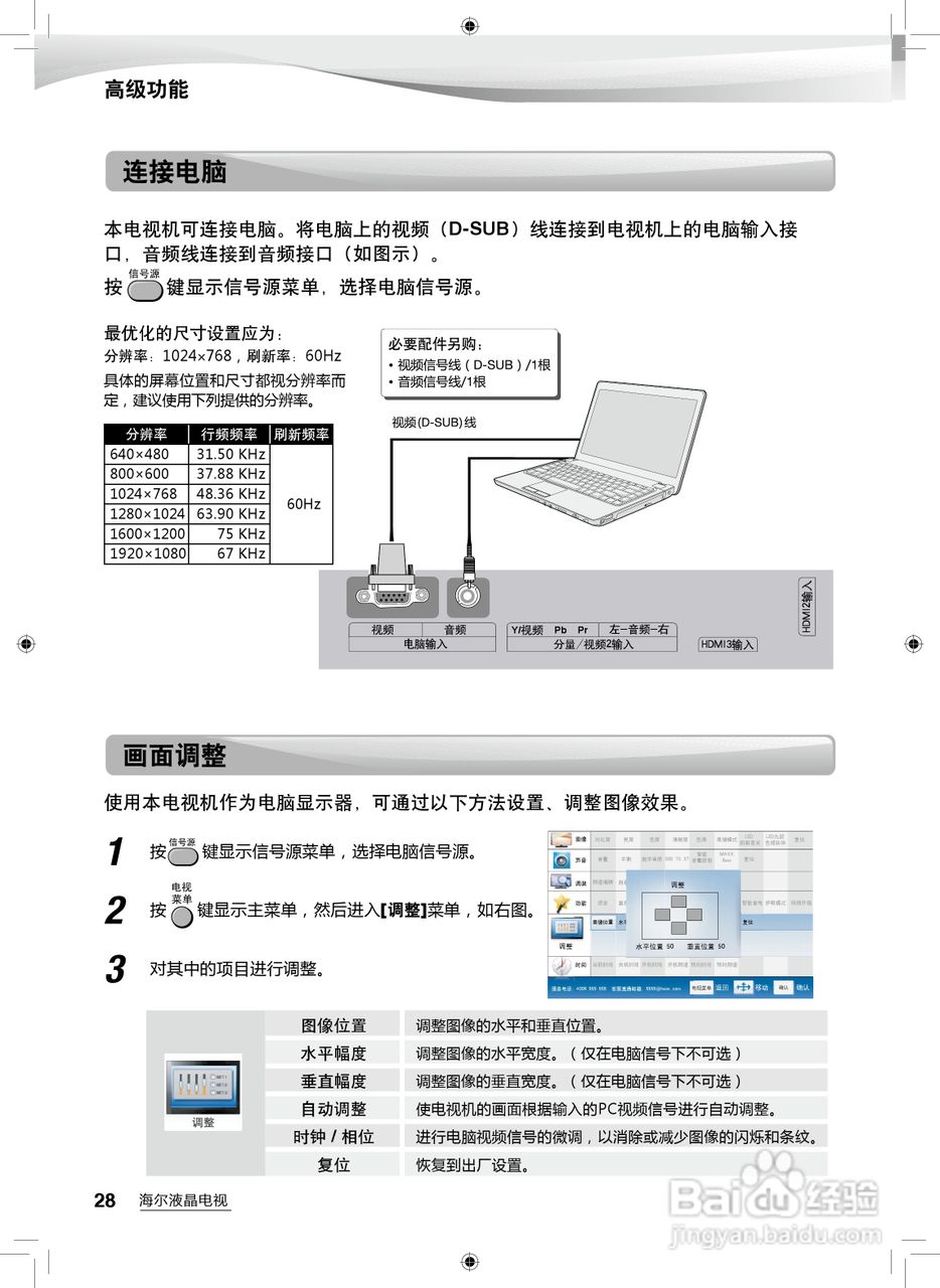 海尔LE55A300ND液晶彩电使用说明书:[3]