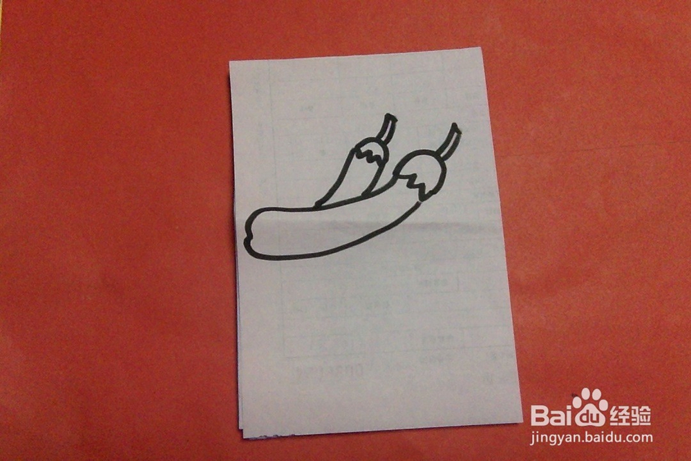 怎样画茄子？儿童入门儿学画蔬菜。