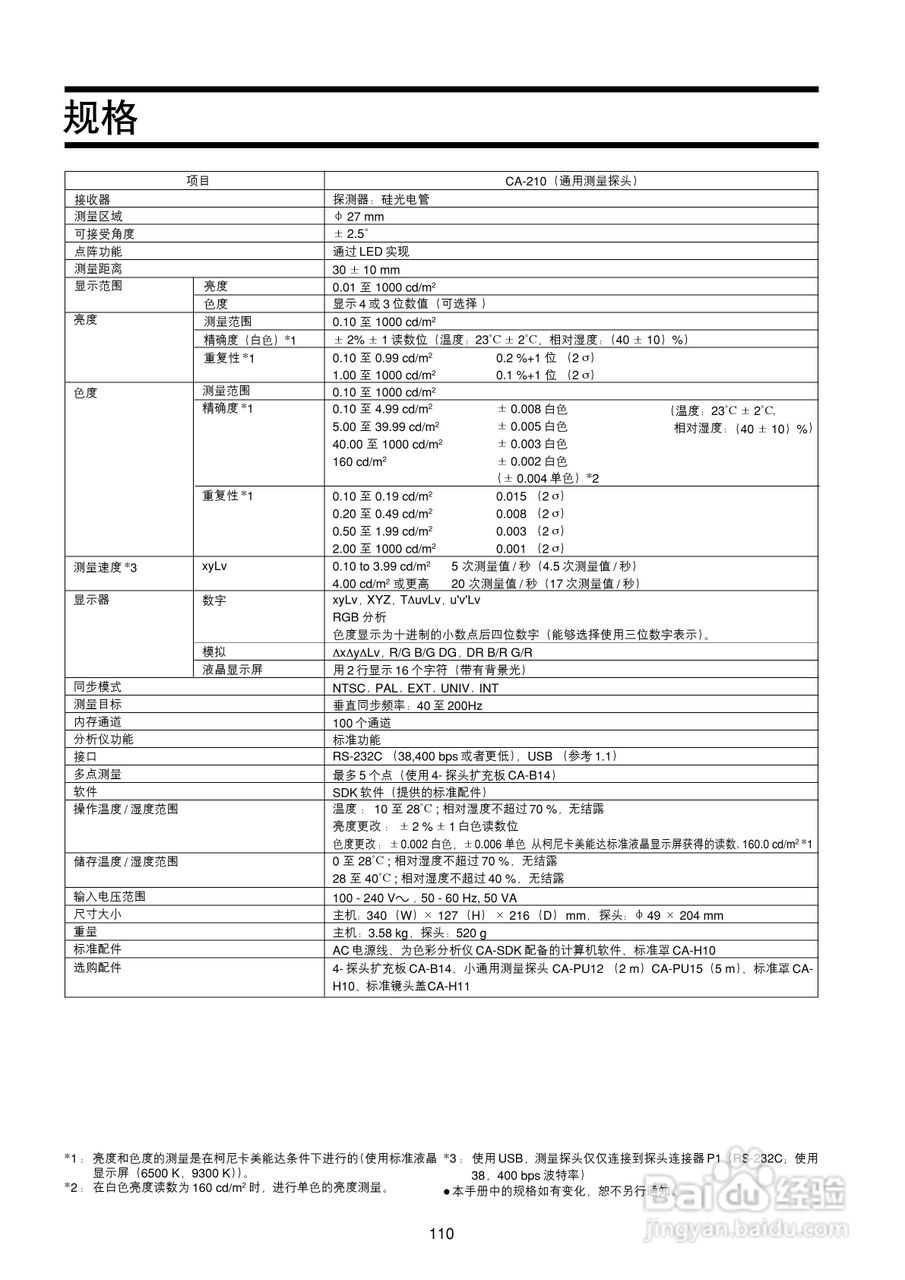欣润彩色分析仪CA-210说明书:[12]