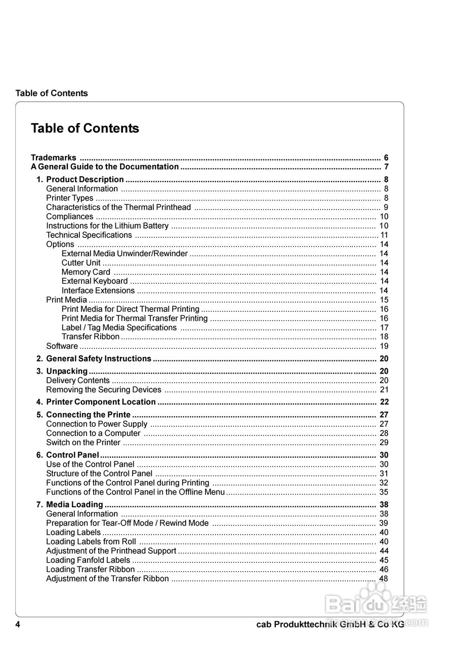 cab A8300打印机使用说明书:[1]