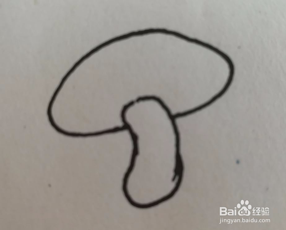 小巧玲珑的蘑菇，简笔画步骤怎么画