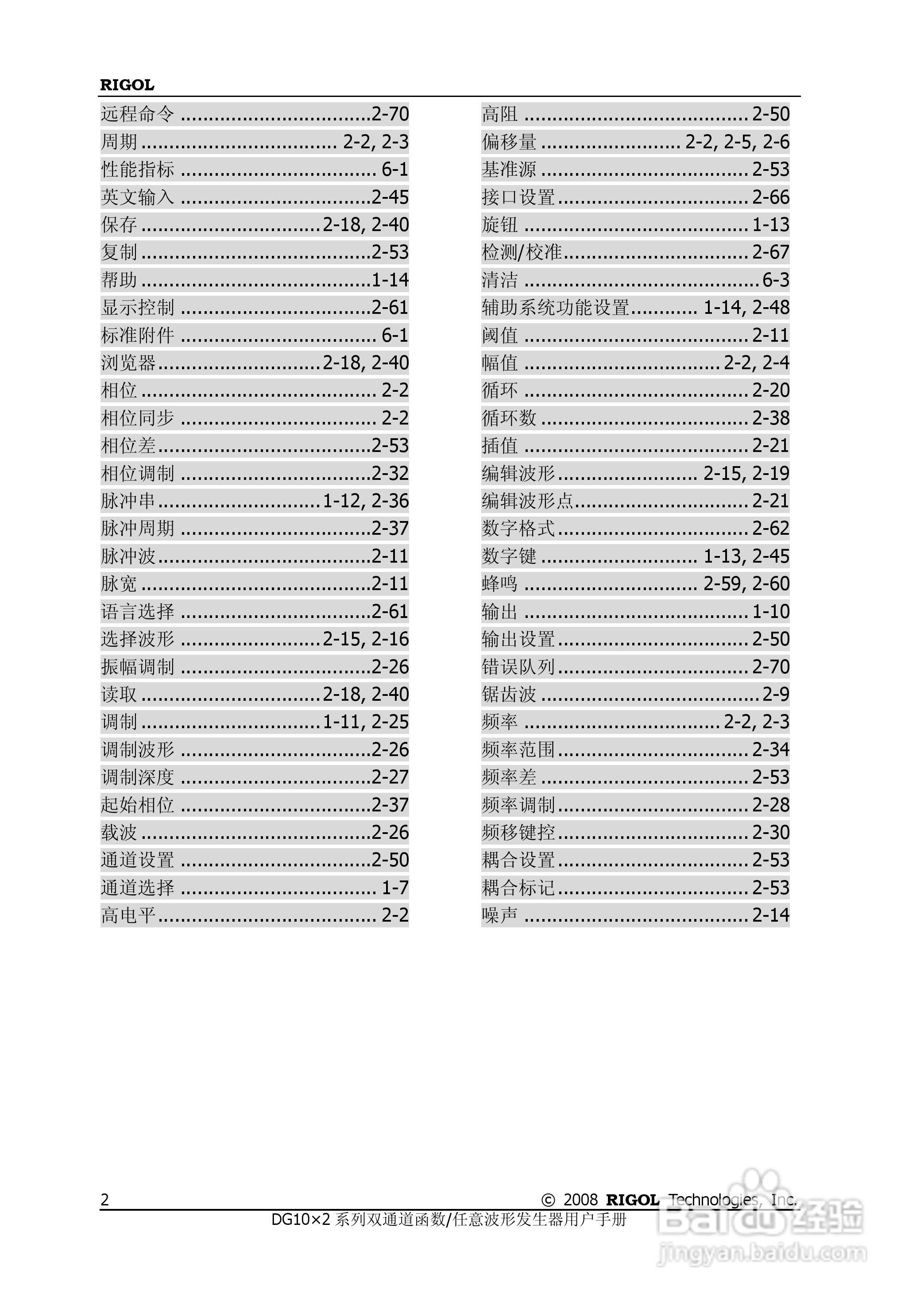 DG1012函数/任意波形发生器使用说明书:[15]