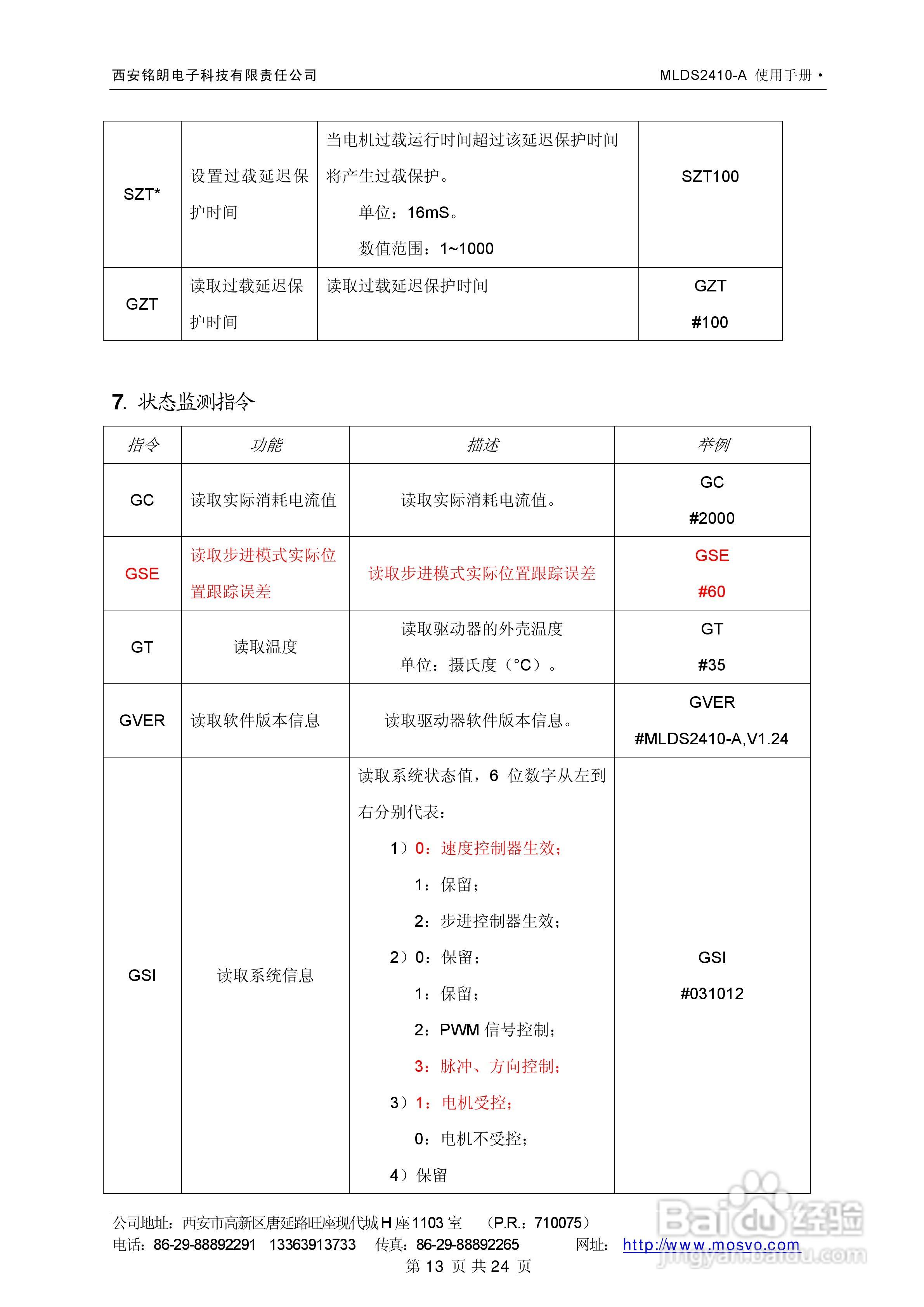 铭朗科技MLDS2410-A直流伺服驱动器说明书:[2]