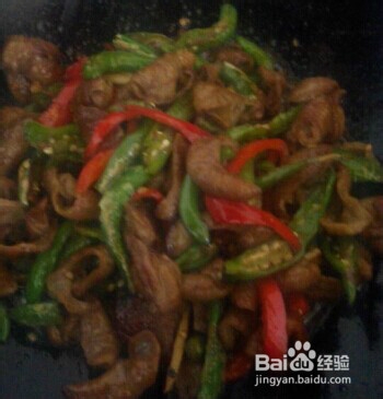 家常爆炒双椒肥肠
