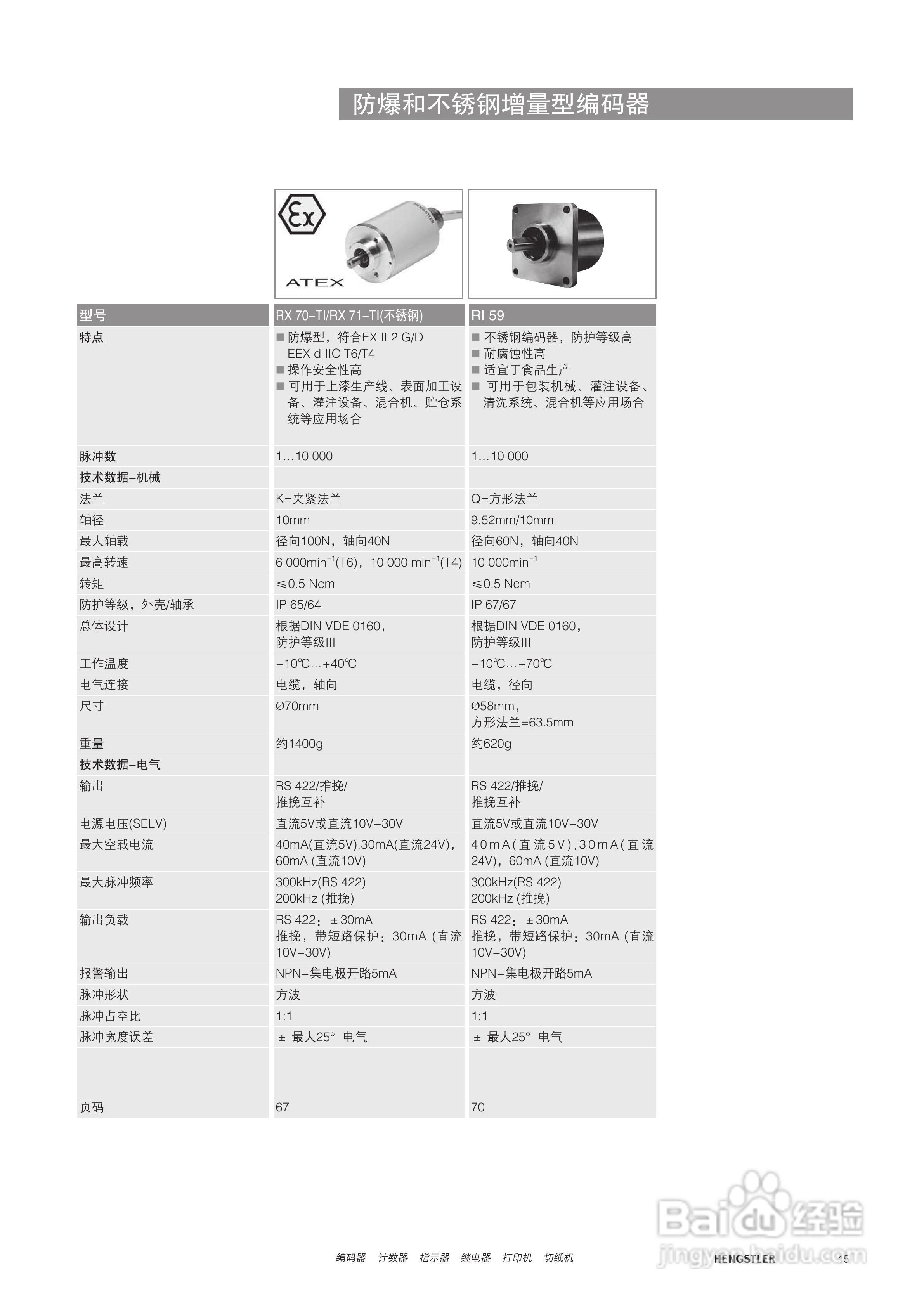 Hengstler 增量型编码器产品说明书:[2]