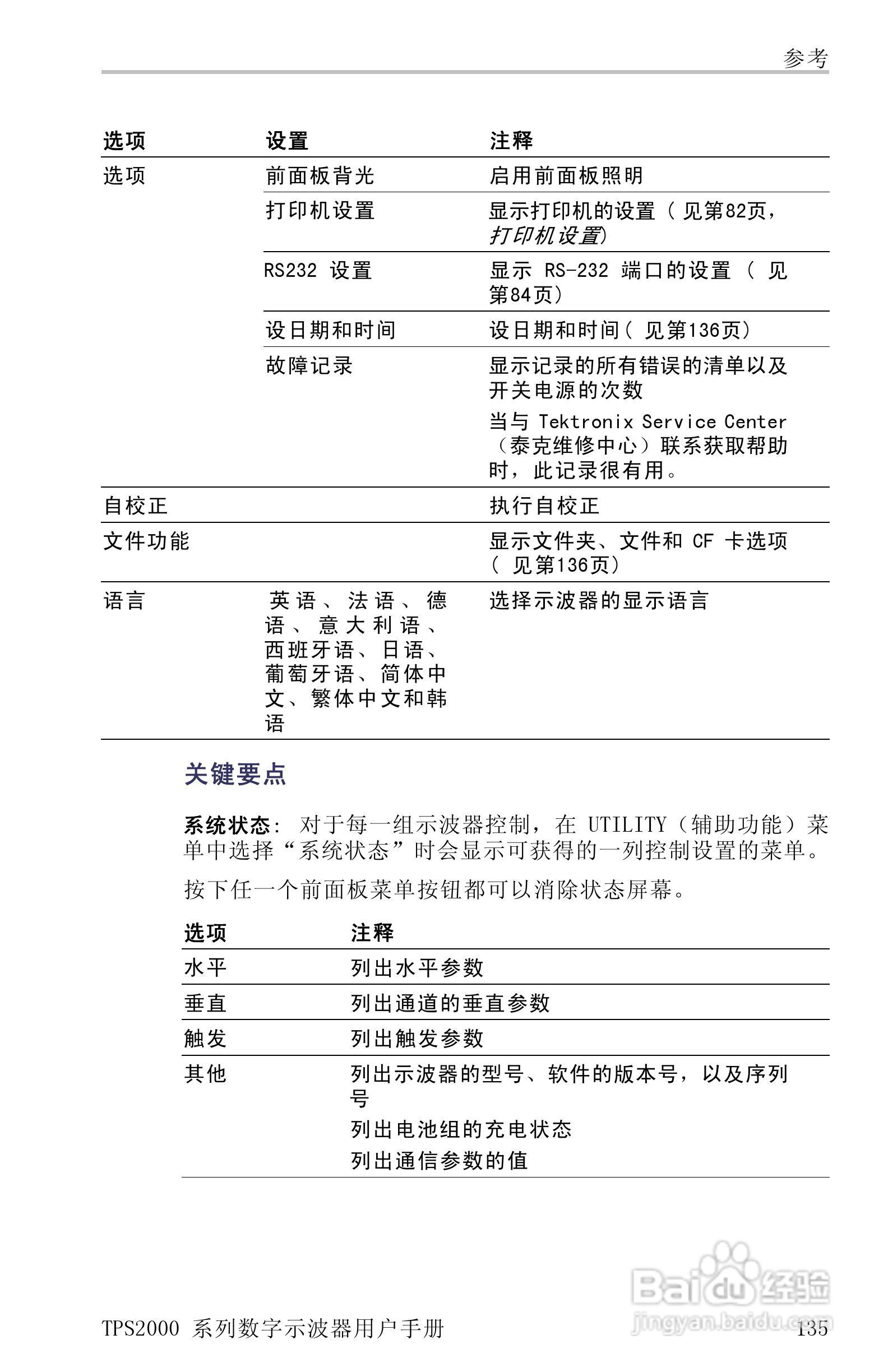 泰克TPS2024数字存储示波器用户手册:[16]