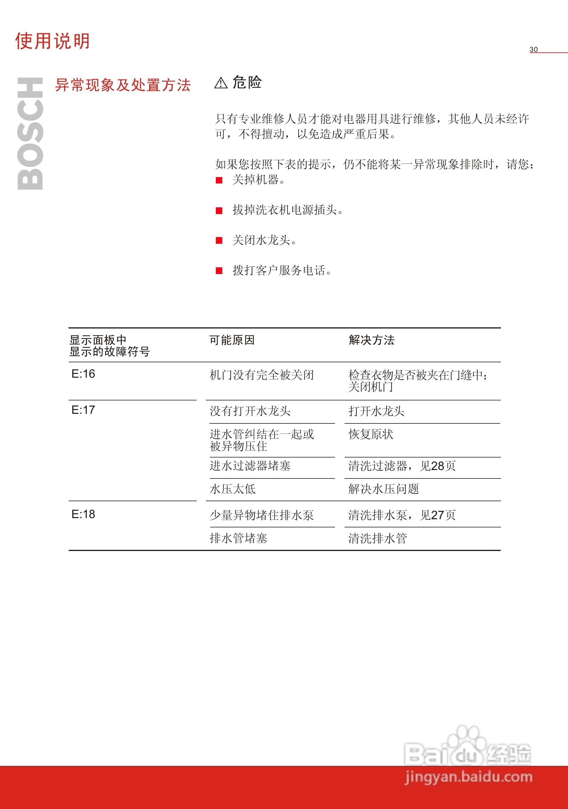 博世WVG20568TI全自动滚筒式洗衣机使用及安装说明书:[4]