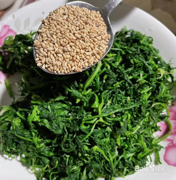 凉拌荠菜的做法