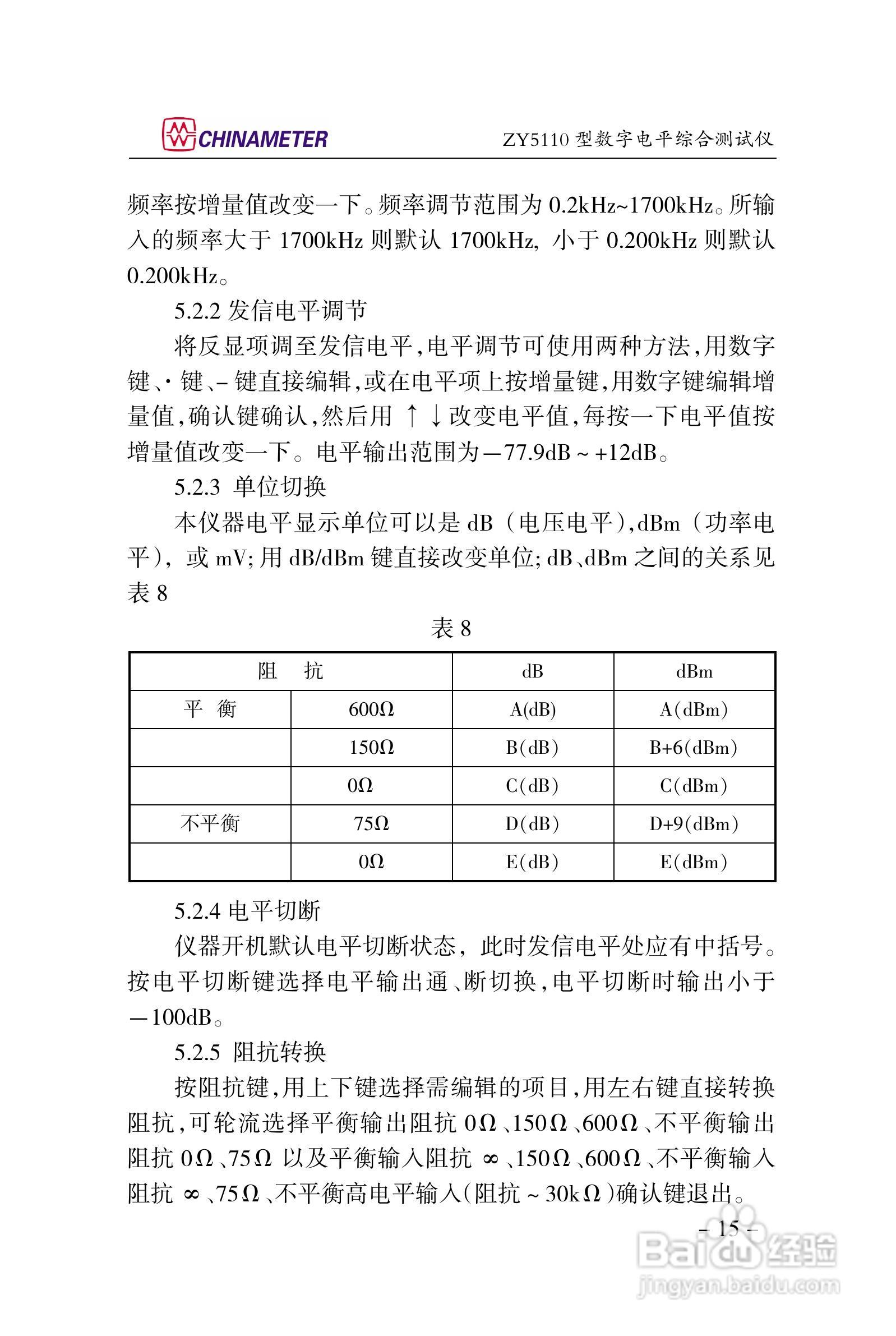 ZY5110数字电平综合测试仪说明书:[2]