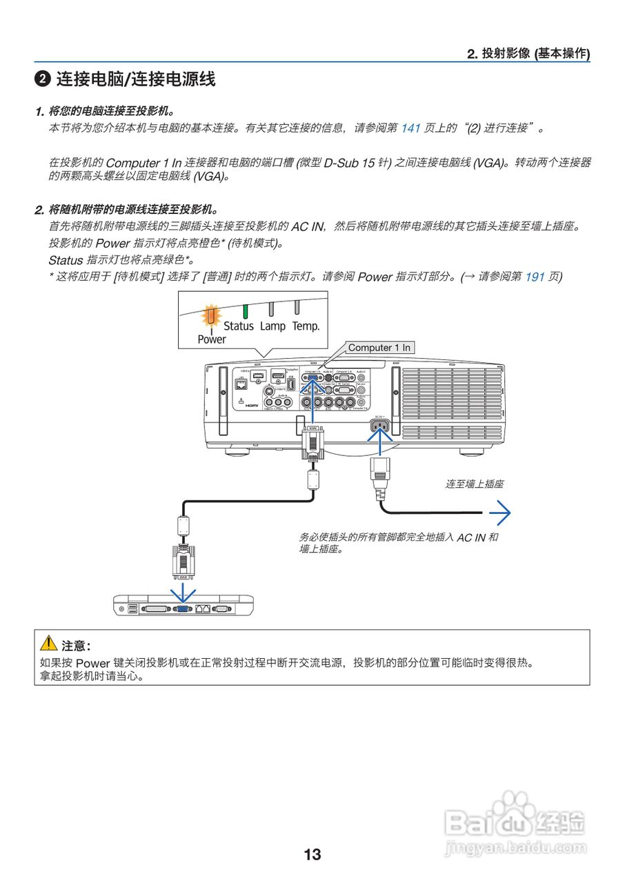 理光PJ WX6170N投影机说明书:[3]