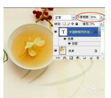 PS水印透明度怎么调整？
