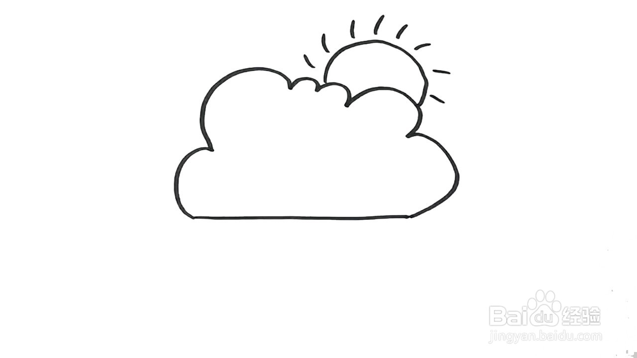 白云的简笔画画法图片